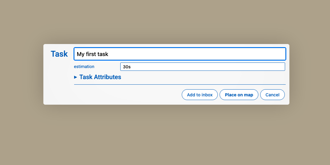Create your first task